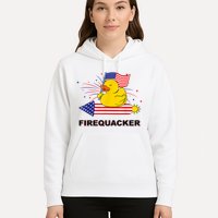 Firequacker Usa Duck Firework 4th Of July Hoodie