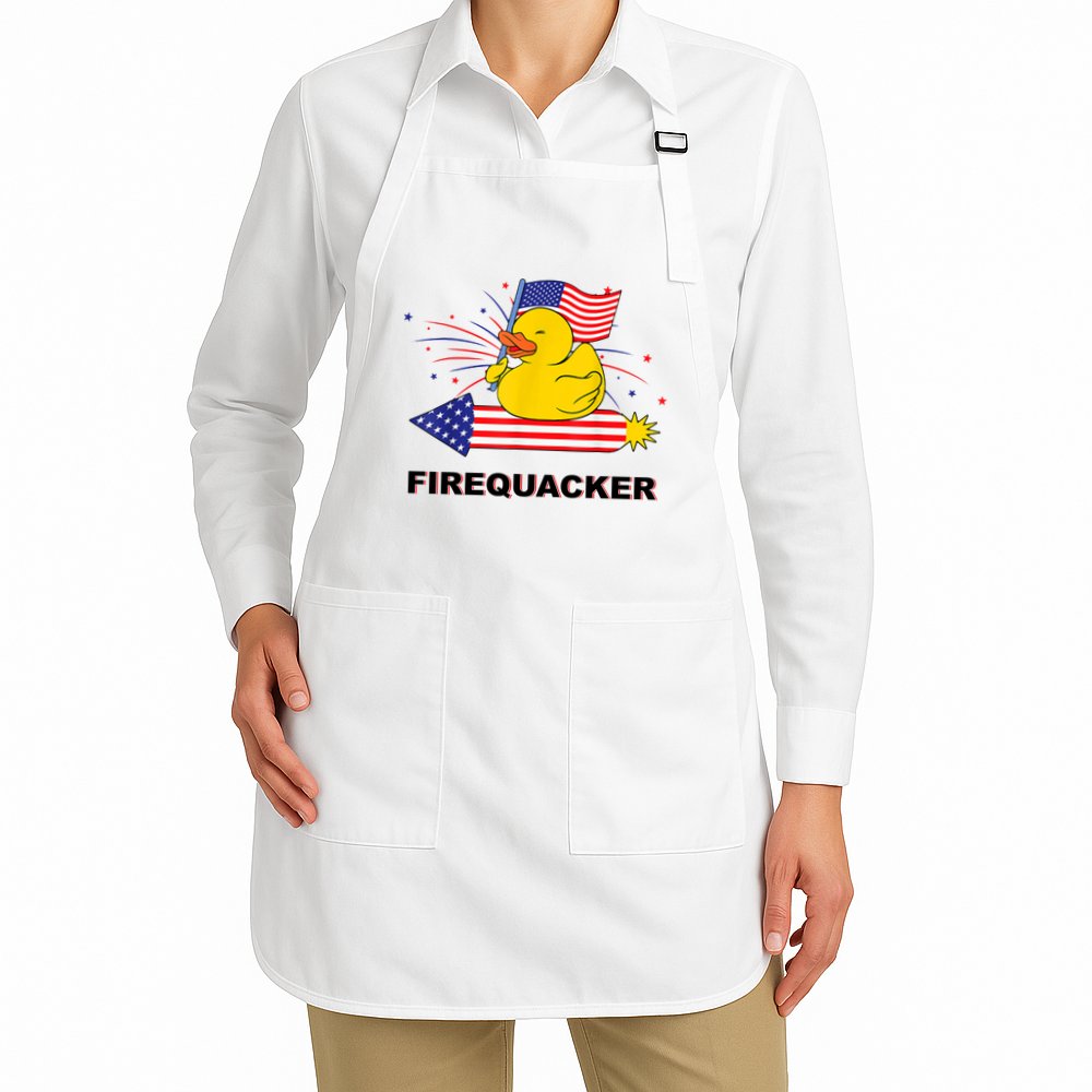 Firequacker Usa Duck Firework 4th Of July Apron
