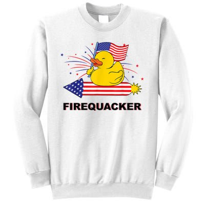 Firequacker Usa Duck Firework 4th Of July Sweatshirt