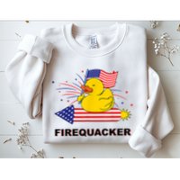Firequacker Usa Duck Firework 4th Of July Sweatshirt