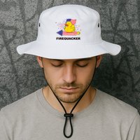 Firequacker Usa Duck Firework 4th Of July Bucket Hat