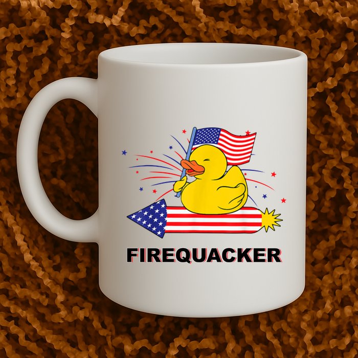 Firequacker Usa Duck Firework 4th Of July Mug