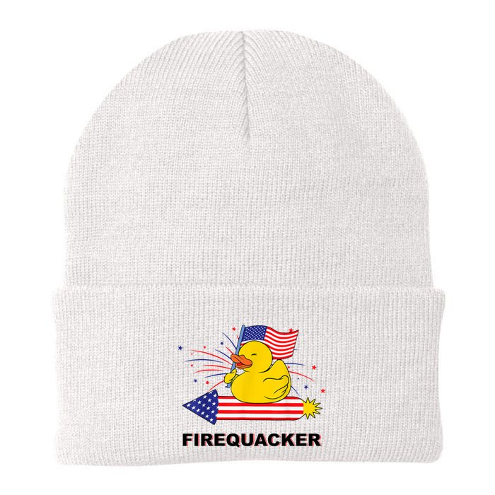 Firequacker Usa Duck Firework 4th Of July Beanie