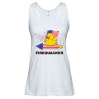 Firequacker Usa Duck Firework 4th Of July Ladies Essential Flowy Tank