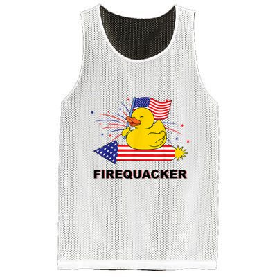 Firequacker Usa Duck Firework 4th Of July Mesh Reversible Basketball Jersey Tank