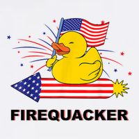 Firequacker Usa Duck Firework 4th Of July Mousepad