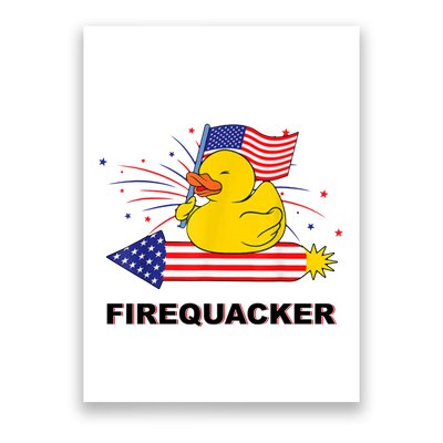 Firequacker Usa Duck Firework 4th Of July Poster