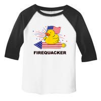 Firequacker Usa Duck Firework 4th Of July Toddler Fine Jersey T-Shirt