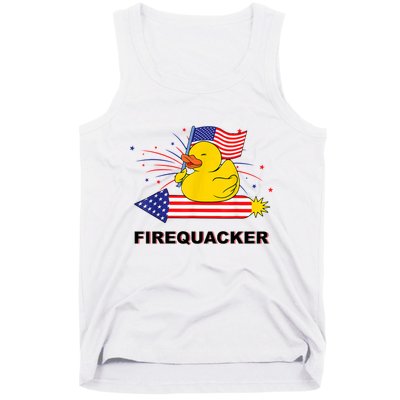 Firequacker Usa Duck Firework 4th Of July Tank Top
