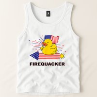 Firequacker Usa Duck Firework 4th Of July Tank Top