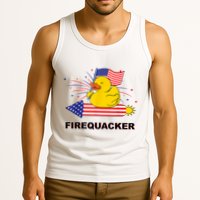 Firequacker Usa Duck Firework 4th Of July Tank Top