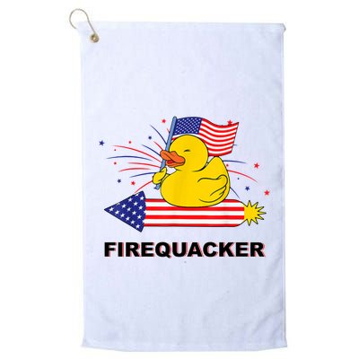 Firequacker Usa Duck Firework 4th Of July Golf Towel