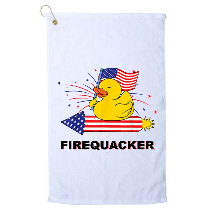 Firequacker Usa Duck Firework 4th Of July Golf Towel