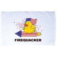 Firequacker Usa Duck Firework 4th Of July Microfiber Hand Towel