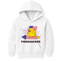 Firequacker Usa Duck Firework 4th Of July Kids Hoodie