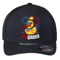 Firequacker Usa Duck Firework 4th Of July Flexfit Unipanel Trucker Cap