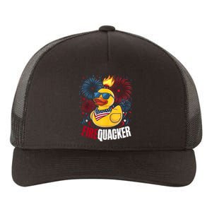 Firequacker Usa Duck Firework 4th Of July Yupoong Adult 5-Panel Trucker Hat