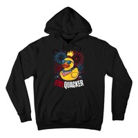 Firequacker Usa Duck Firework 4th Of July Hoodie