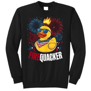 Firequacker Usa Duck Firework 4th Of July Sweatshirt