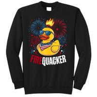 Firequacker Usa Duck Firework 4th Of July Sweatshirt