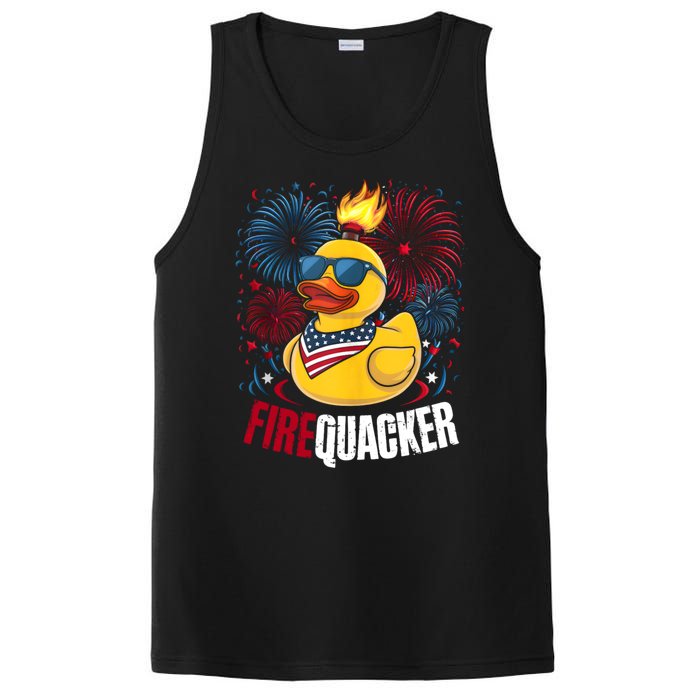 Firequacker Usa Duck Firework 4th Of July PosiCharge Competitor Tank