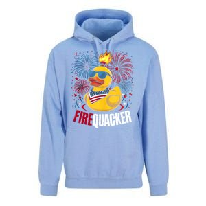 Firequacker Usa Duck Firework 4th Of July Unisex Surf Hoodie