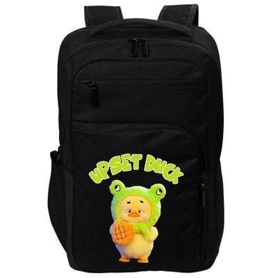 Funny Upset Duck Frog Duck Lover Merry Christmas Impact Tech Backpack