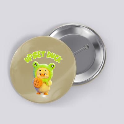 Funny Upset Duck Frog Duck Lover Merry Christmas Button