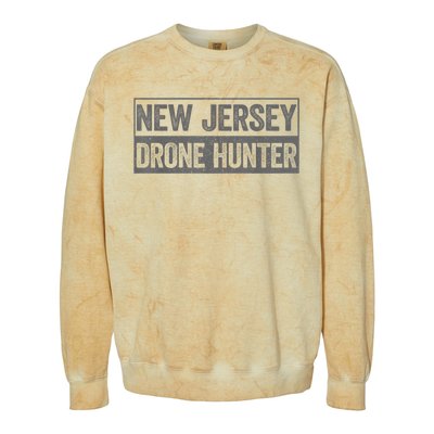 Funny Ufo Drone Humor New Jersey Drone Hunter Colorblast Crewneck Sweatshirt