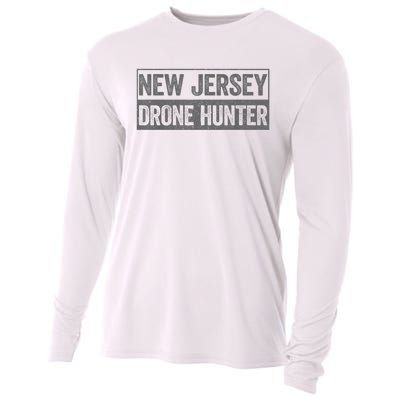 Funny Ufo Drone Humor New Jersey Drone Hunter Cooling Performance Long Sleeve Crew