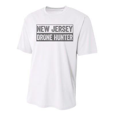 Funny Ufo Drone Humor New Jersey Drone Hunter Performance Sprint T-Shirt