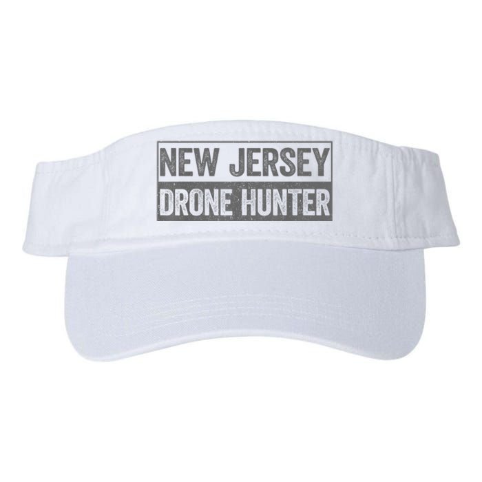 Funny Ufo Drone Humor New Jersey Drone Hunter Valucap Bio-Washed Visor