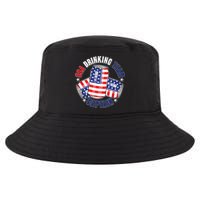 Funny USA Drinking Team Captain American Beer Cans Cool Comfort Performance Bucket Hat