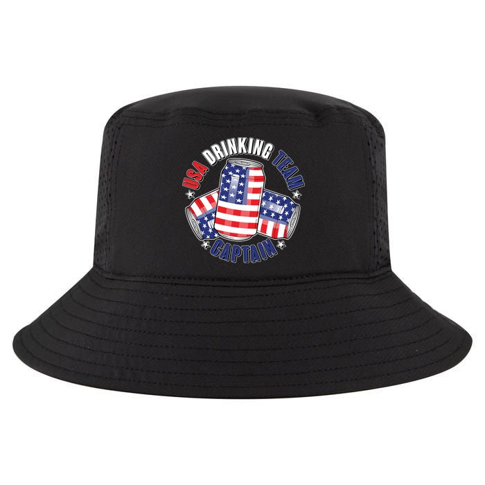 Funny USA Drinking Team Captain American Beer Cans Cool Comfort Performance Bucket Hat