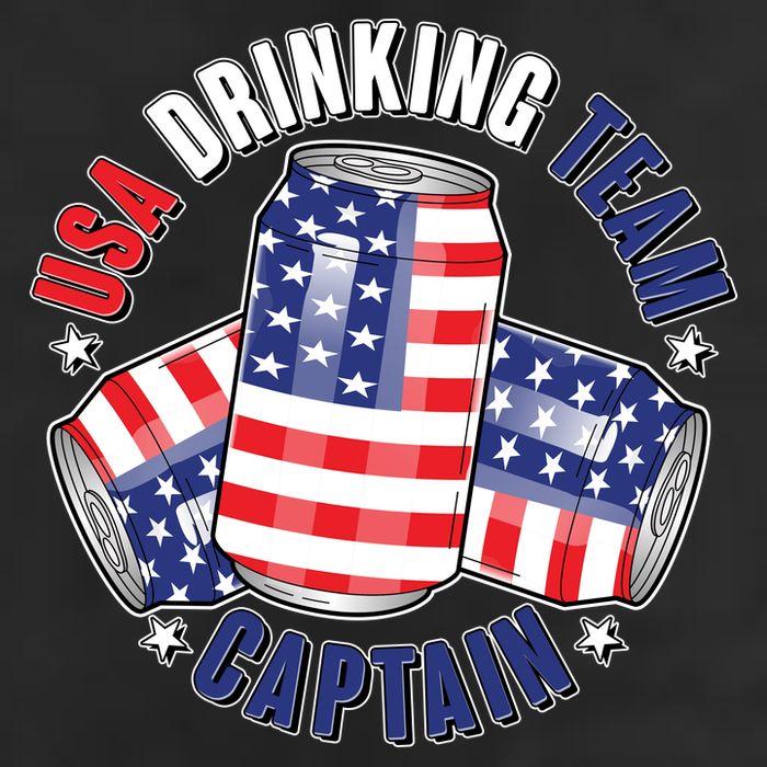 Funny USA Drinking Team Captain American Beer Cans Cool Comfort Performance Bucket Hat