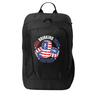 Funny USA Drinking Team Captain American Beer Cans City Backpack