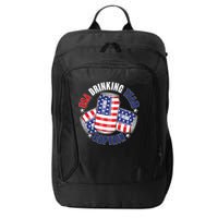 Funny USA Drinking Team Captain American Beer Cans City Backpack
