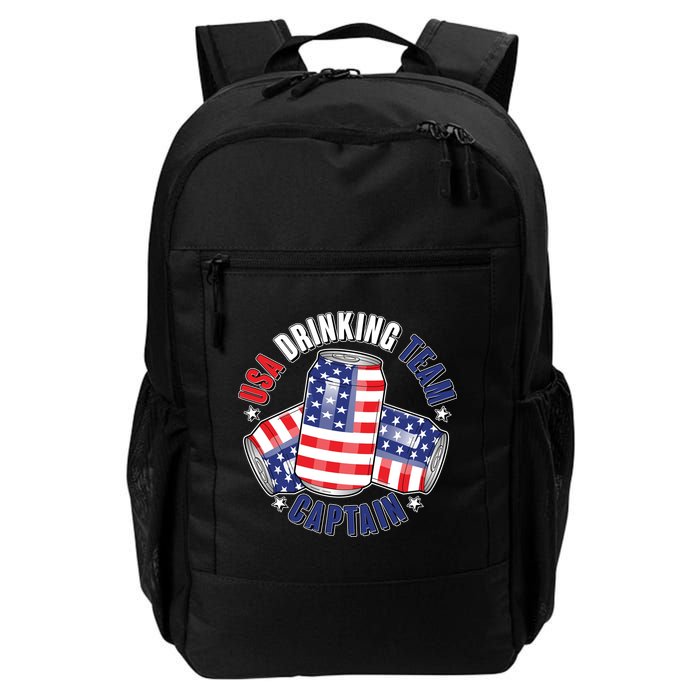 Funny USA Drinking Team Captain American Beer Cans Backpack