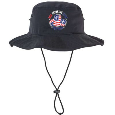 Funny USA Drinking Team Captain American Beer Cans Bucket Hat