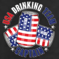 Funny USA Drinking Team Captain American Beer Cans 11oz C Handle Ceramic Mug