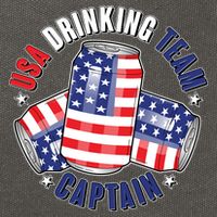 Funny USA Drinking Team Captain American Beer Cans Cotton Canvas Backpack