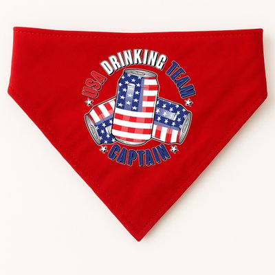 Funny USA Drinking Team Captain American Beer Cans USA-Made Doggie Bandana