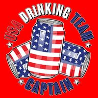 Funny USA Drinking Team Captain American Beer Cans Flatbill Hat