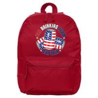 Funny USA Drinking Team Captain American Beer Cans 16 in Basic Backpack