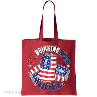 Funny USA Drinking Team Captain American Beer Cans Bag