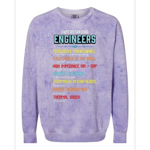 Funny Understanding Engineers And Funny Engineering Colorblast Crewneck Sweatshirt