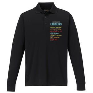 Funny Understanding Engineers And Funny Engineering Performance Long Sleeve Polo