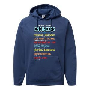 Funny Understanding Engineers And Funny Engineering Performance Fleece Hoodie