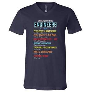 Funny Understanding Engineers And Funny Engineering V-Neck T-Shirt