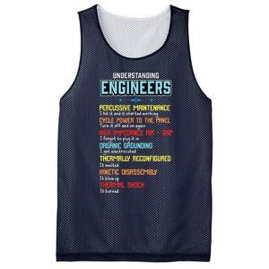 Funny Understanding Engineers And Funny Engineering Mesh Reversible Basketball Jersey Tank